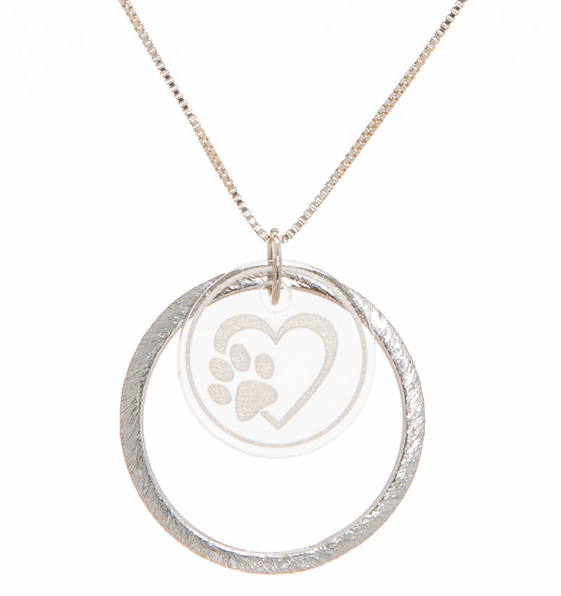 Dog Charm Sterling Silver Necklace. The love is clear!
