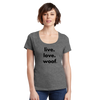 live.love.woof. Inspirational + Modern Dog-Lovers T-Shirt