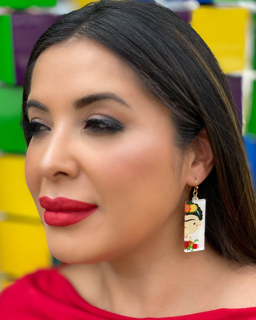 Unique Frida Half-Portrait Earrings