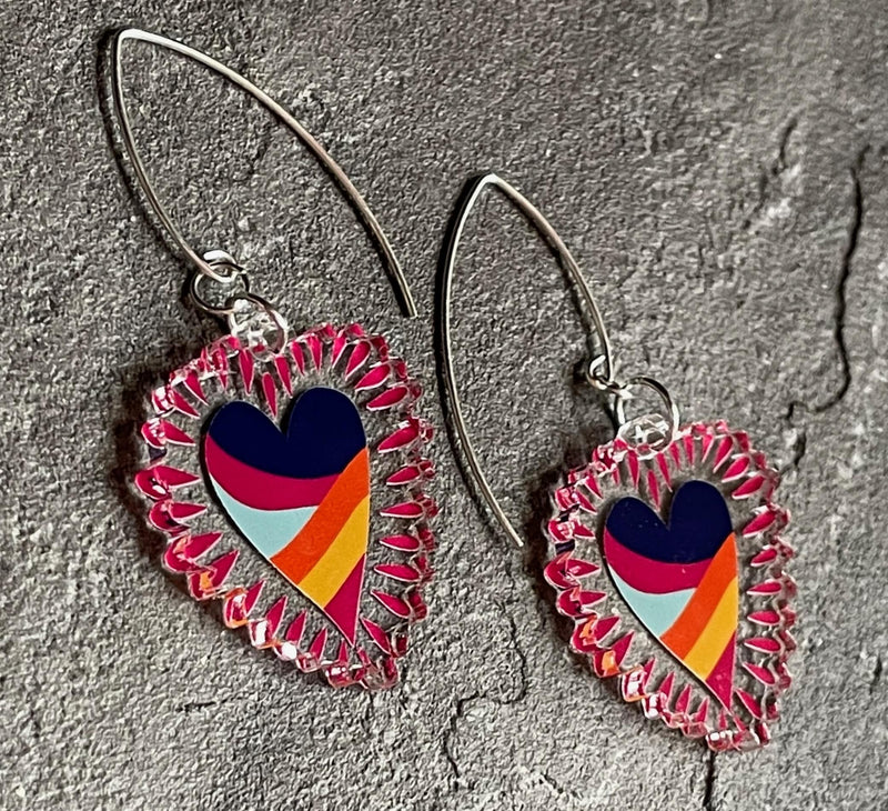 Rainbow Art-of-Heart Earrings