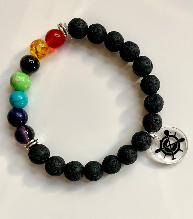 Unisex X4CF + Pipers Angels "Healing Light" bracelet + Chakra Bracelet to support Cystic Fibrosis