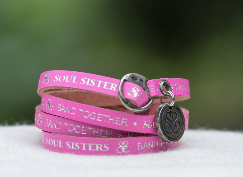 Soul Sister Band Together Leather Wrap Bracelet